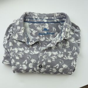 Tommy Bahama Gray Floral Polo Shirt | Golf | Vacation Grandpa